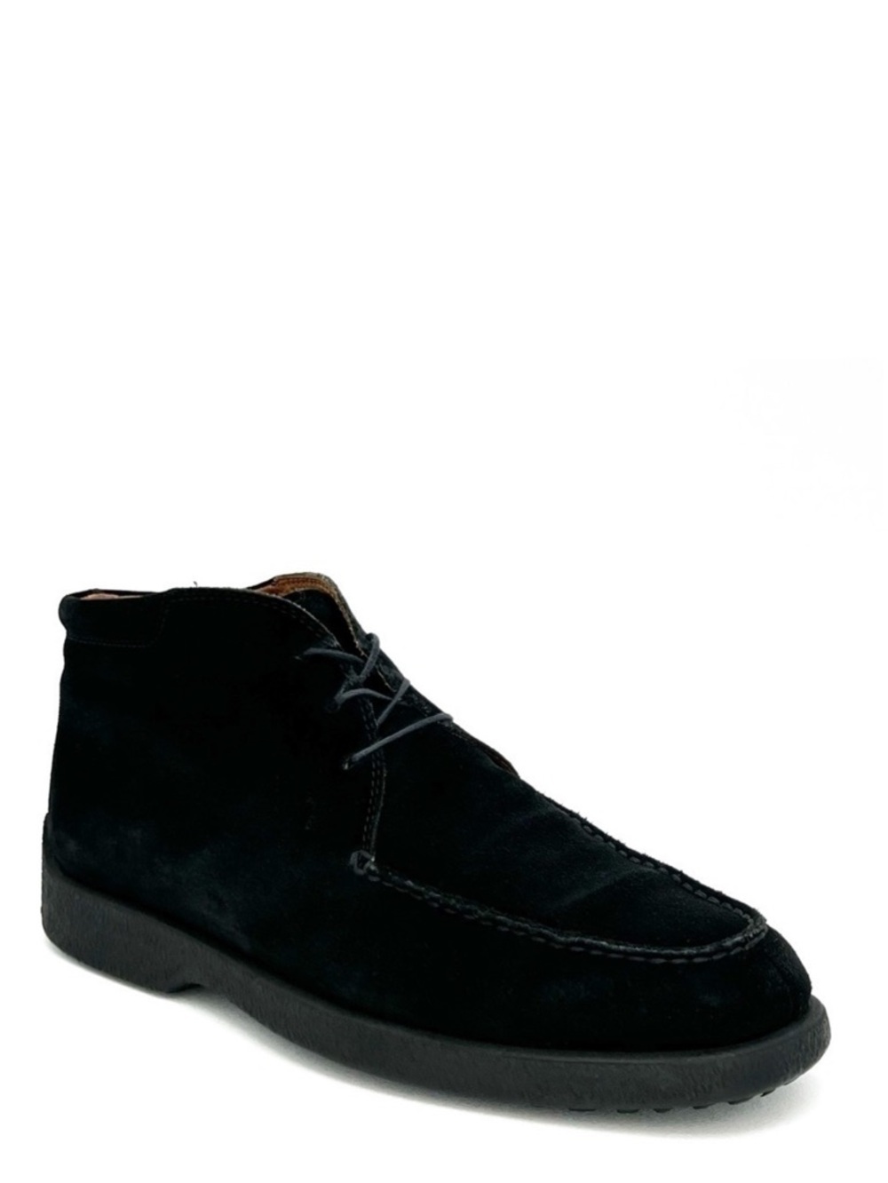 Tod’s Men’s Chukka Boots Size 8 Black Suede Three Eyelet Lace-up